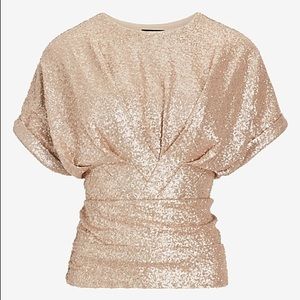 Express Sequin Cinched front top